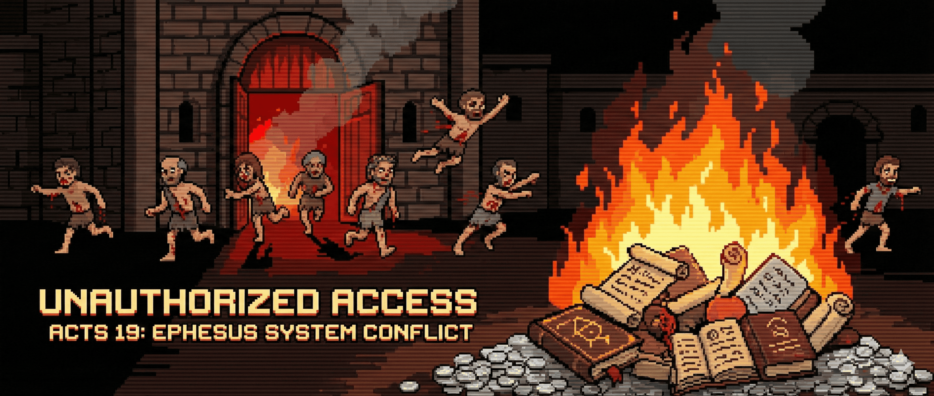 Sons of Sceva 8-bit Banner