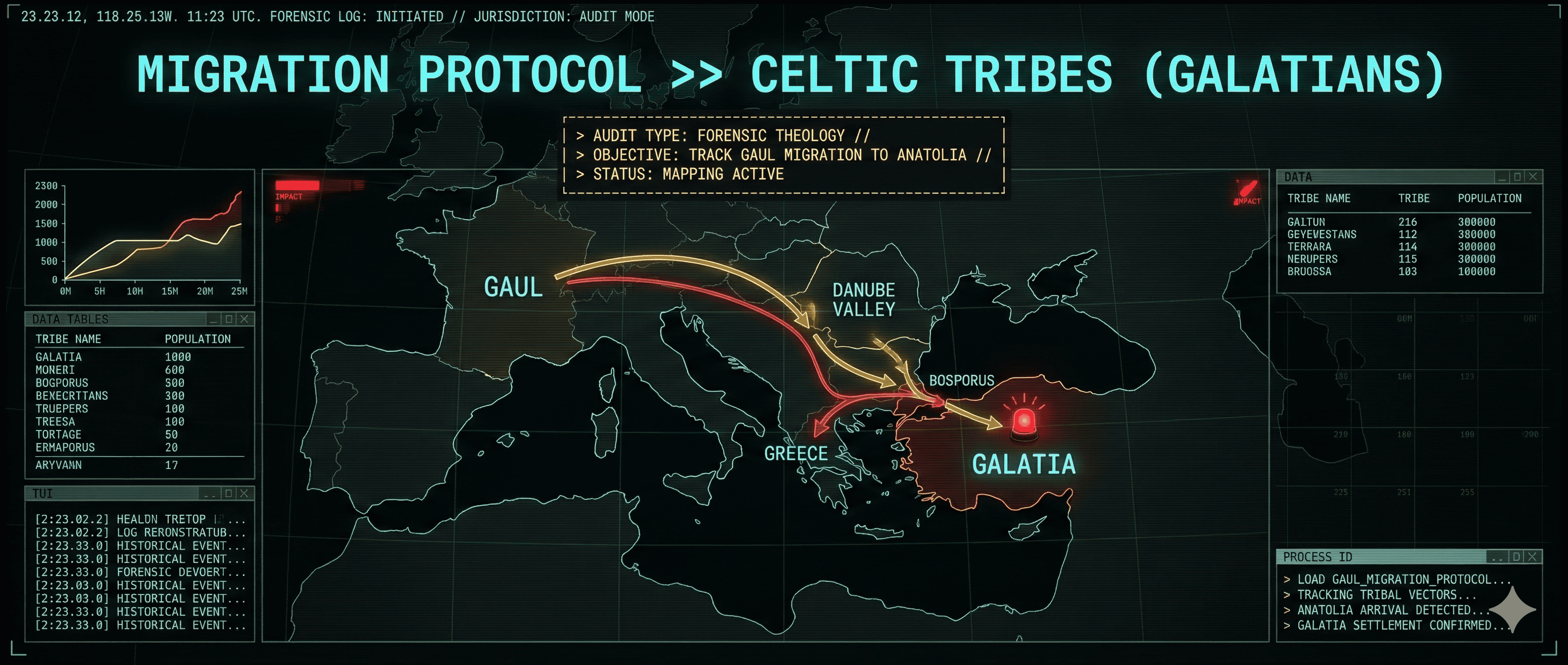 Celts and Galatians Migration Map